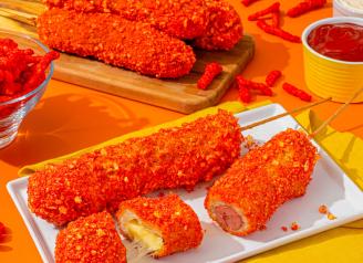 Hot cheetos mozzarella corn dog deals